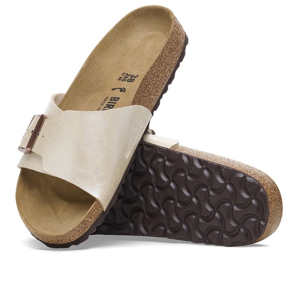 Birkenstock Catalina Birko-Flor Sandal Graceful Pearl White Medium Narrow 39 NEW - Picture 13 of 13